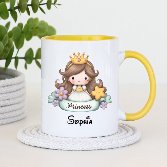 Custom Princess Cup, Girls Mug, Personalized Princess Girls Gifts - Picture 1 of 2